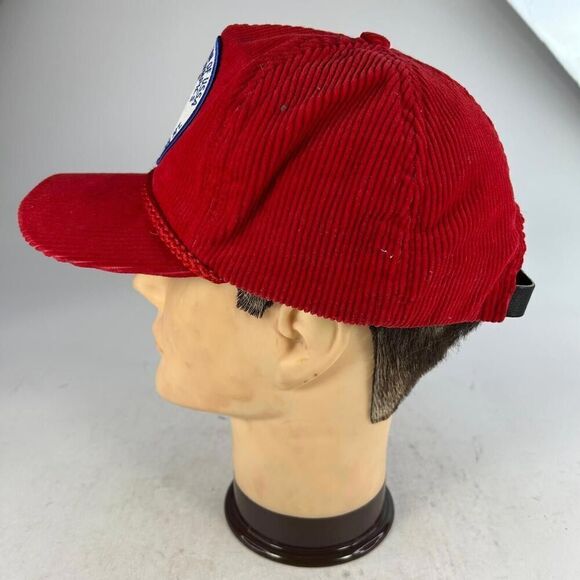 VTG 1987 Western Region of USSA Junior Olympics MT Hat Corduroy Red Cap Hat - Picture 4 of 9